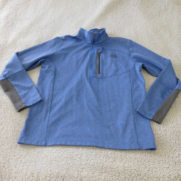 The North Face Canyonlands Jacket Mens Large 1/2 Zip Fleece Blue Sweater - Picture 1 of 9